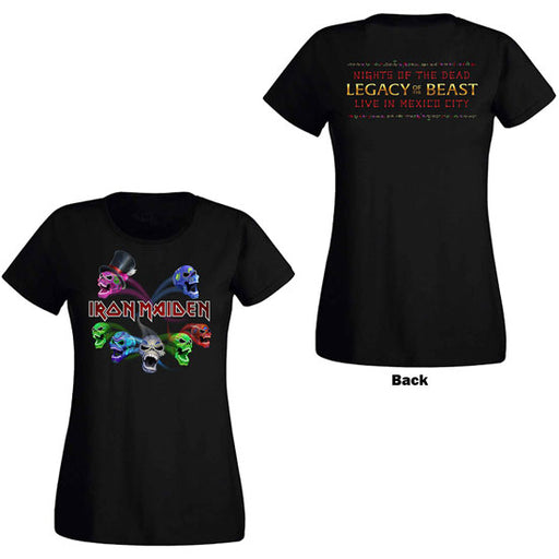 T-Shirt - Iron Maiden - Legacy of the Beast Live Album Skulls - Lady