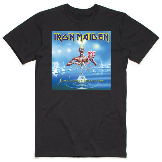 Iron Maiden Seventh Son Box Logo T-Shirt - Official Licensed Men's Black Band Tee - View #8
