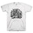 T-Shirt - Broken Bones - Classic Skull Logo - White