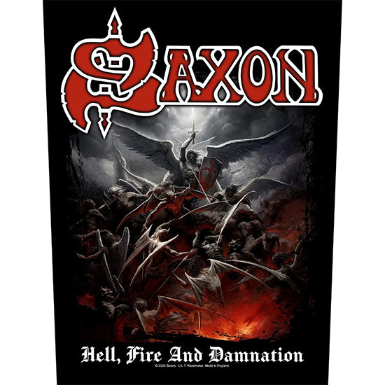 Back Patch - Saxon - Hell, Fire and Damnation