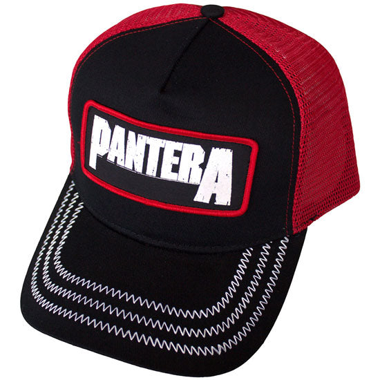 Baseball Hat - Pantera - Black and White Patch - Front