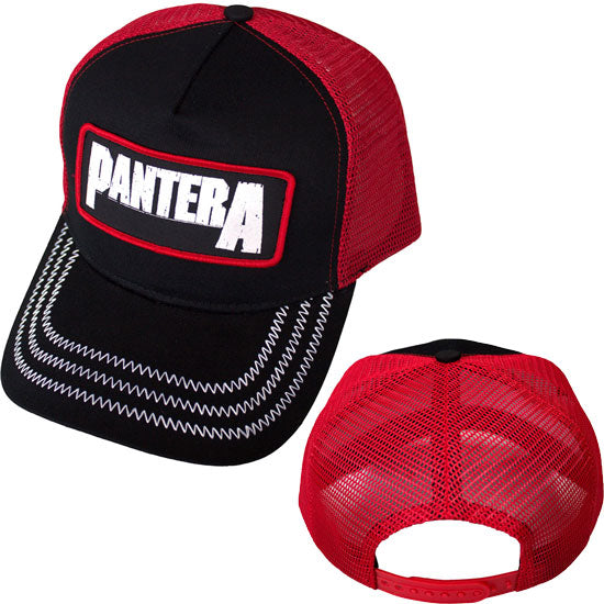 Baseball Hat - Pantera - Black and White Patch