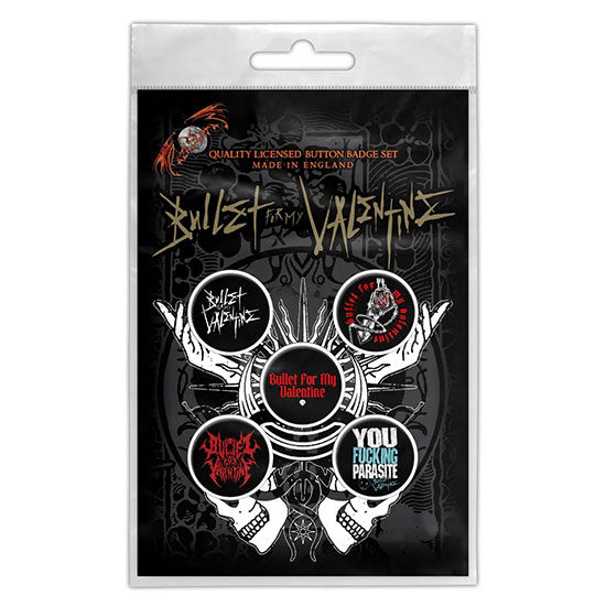 Button Badge Set - Bullet For My Valentine - Logo