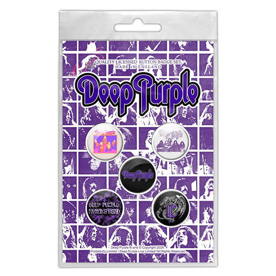 Button Badge Set - Deep Purple - Logo