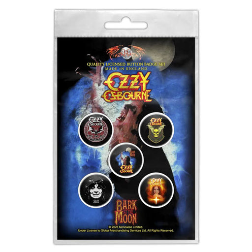 Button Badge Set - Ozzy Osbourne - Bark At The Moon