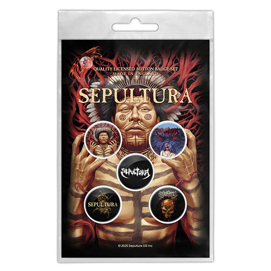 Button Badge Set - Sepultura - Roots