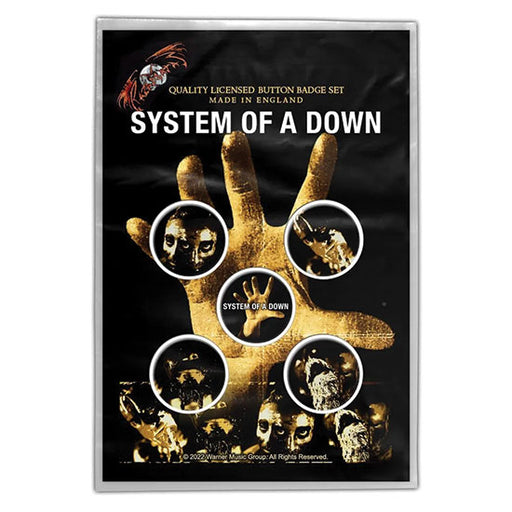 Button Badge Set - System of a Down - Hand