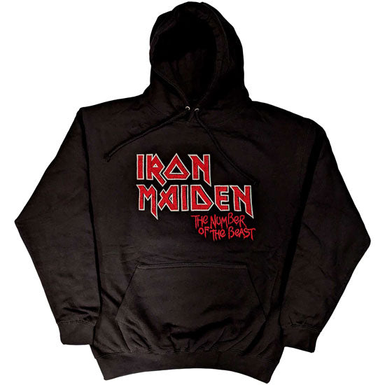 Hoodie - Iron Maiden - Number of the Beast - Vintage Logo - Faded Edge Album Back - Pullover - Front