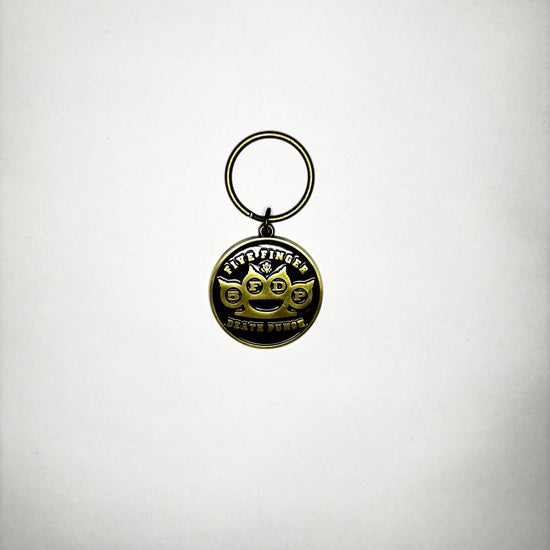 Key Ring - Five Finger Death Punch - Gold Circle Logo