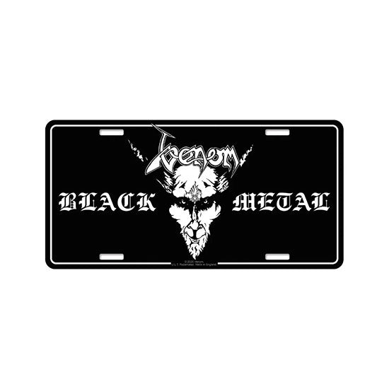 License Plate - Venom - Black Metal