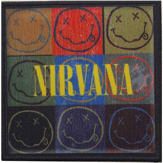 Patch - Nirvana - Distressed Happy Face Blocks