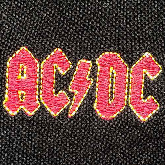 Polo Shirt - AC/DC - Classic Logo - Embroidery
