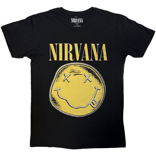Premium Carbon Tee - Nirvana / KC - Happy Face Infill Distress
