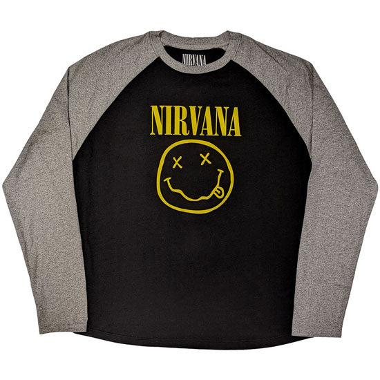 Raglan - Nirvana - Yellow Happy Face