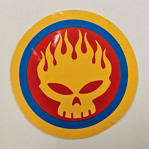 Sticker - Flaming Skull - Round