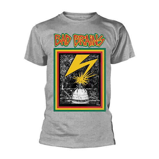 Bad Brains T Shirt Capitol Band Logo Official Mens Grey M : :  Fashion