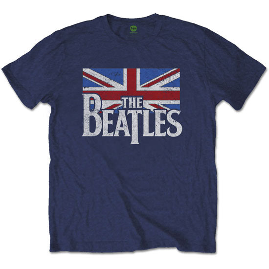 T-Shirt - Beatles (the) - Drop T Logo & Vintage Flag