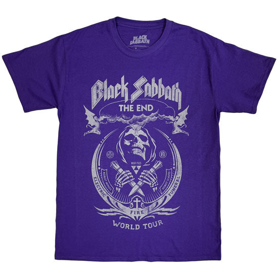 T-Shirt - Black Sabbath - The End Mushroom Cloud - Purple
