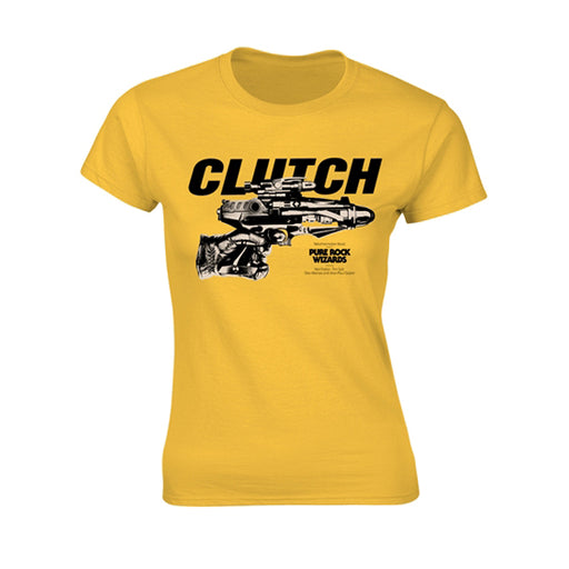 T-Shirt - Clutch - Pure Rock Wizards - Lady - Yellow