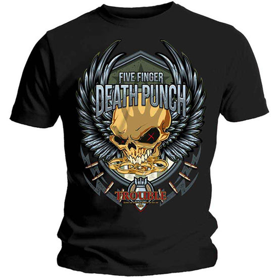 T Shirt Five Finger Death Punch Trouble Rock Heavy Metal Punk