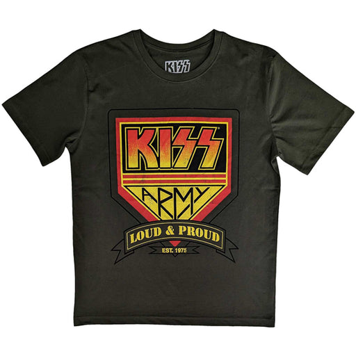 T-Shirt - Kiss - Loud & Proud - Military Green