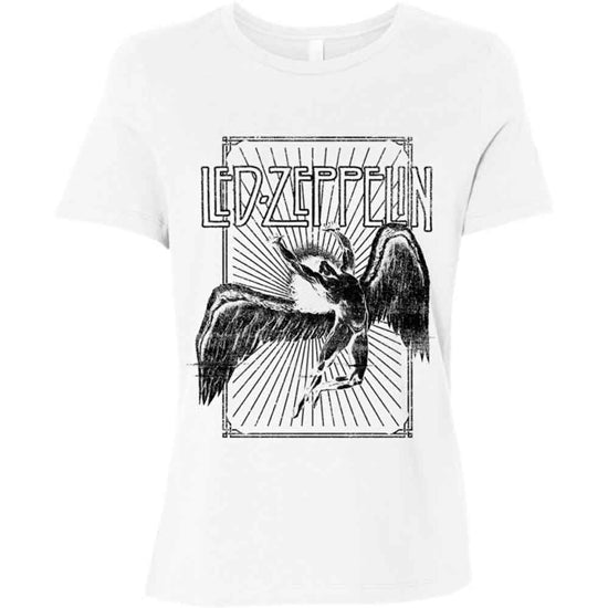 T-Shirt - Led Zeppelin - Icarus Burst - White - Lady