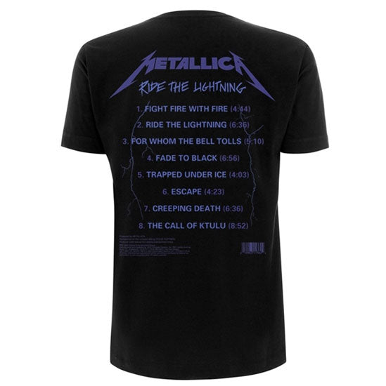 T-Shirt - Metallica - Ride The Lightning - Tracks - Back