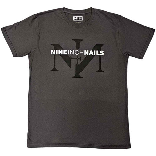 T-Shirt - Nine Inch Nails - Icon and Logo - Charcoal Grey
