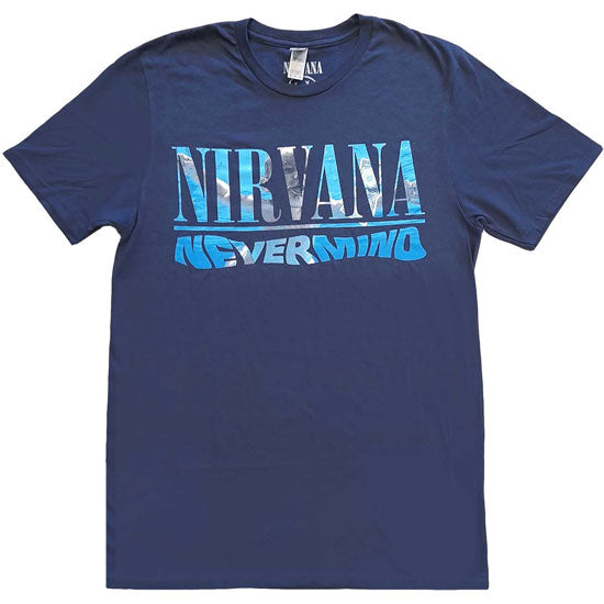 T-Shirt - Nirvana / KC - Nevermind With Back Print - Navy - Front