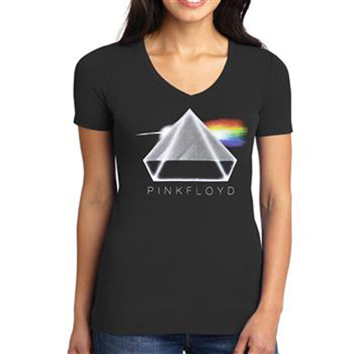 T-Shirt - Pink Floyd - 3D Prism - V-Neck - Lady