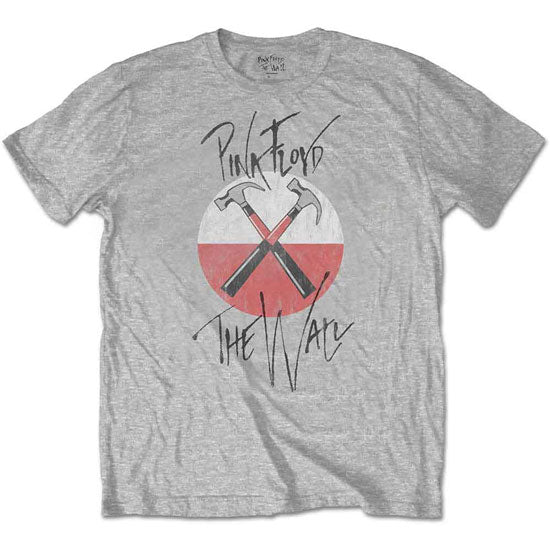 T-Shirt - Pink Floyd - The Wall - Faded Hammers Logo - Grey