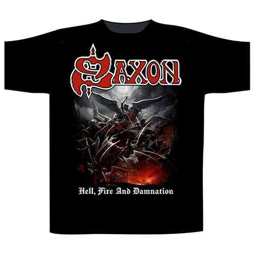 T-Shirt - Saxon - Hell, Fire and Damnation