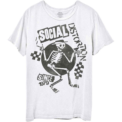 T-Shirt - Social Distortion - Speakeasy Checkboard - White