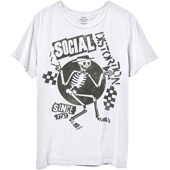 T-Shirt - Social Distortion - Speakeasy Checkboard - White