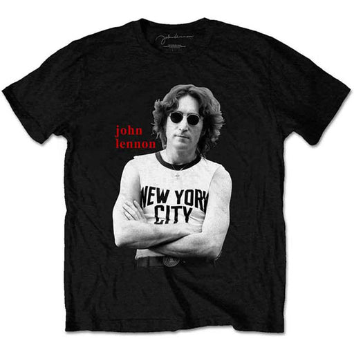 T-Shirt - Beatles (the) - John Lennon - NYC Black and White