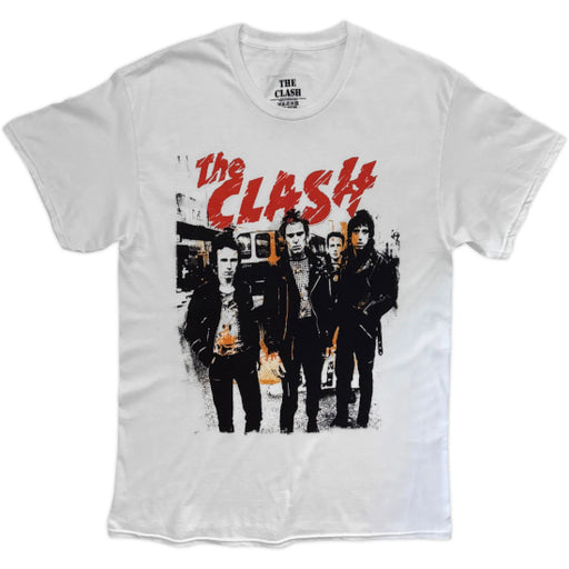 T-Shirt - Clash (The) - Riot Band Photo - White