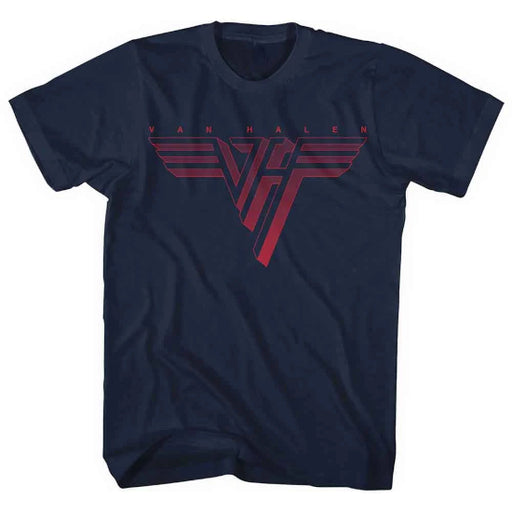 T-Shirt - Van Halen - Classic Red Logo - Navy