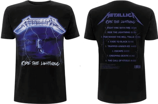T-Shirt - Metallica - Ride The Lightning - Tracks