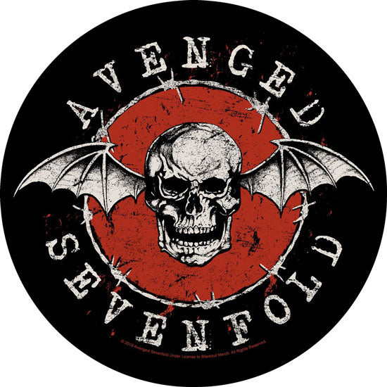 Back Patch - Avenged Sevenfold - Distressed Skull - Round
