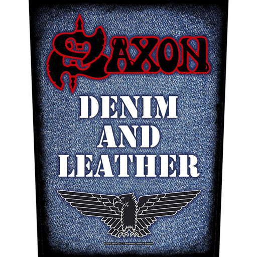 Back Patch - Saxon - Denim and Leather