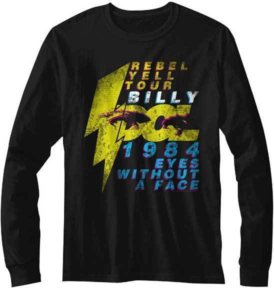 Long Sleeve Shirt - Billy Idol - Eyeballs - Rebel Yell Tour-Metalomania