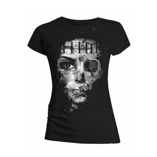 T-Shirt - HIM - Skull Face (lady)-Metalomania