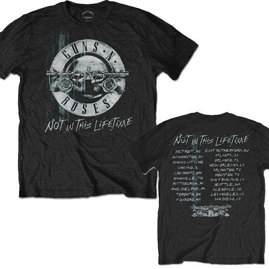 T-Shirt - Guns N Roses - Not in this Lifetime - Black & White logo-Metalomania