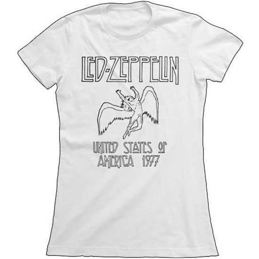 T-Shirt - Led Zeppelin - Icarus (lady) (white)-Metalomania