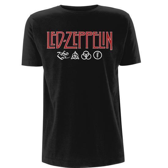 T-Shirt - Led Zeppelin - Logo & Symbols-Metalomania