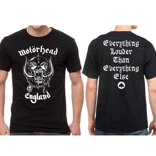 T-Shirt - Motorhead - England - Everything Louder (back)-Metalomania