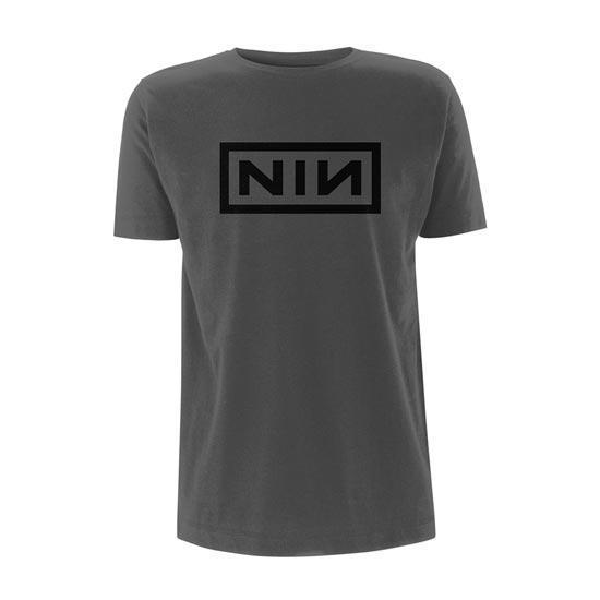T-Shirt - Nine Inch Nails - Black Logo on Grey-Metalomania