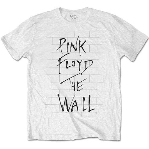 T-Shirt - Pink Floyd - The Wall & Logo - White-Metalomania