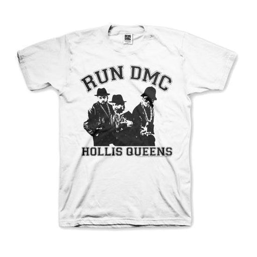 T-Shirt - Run DMC - Hollis Queen Pose - White-Metalomania
