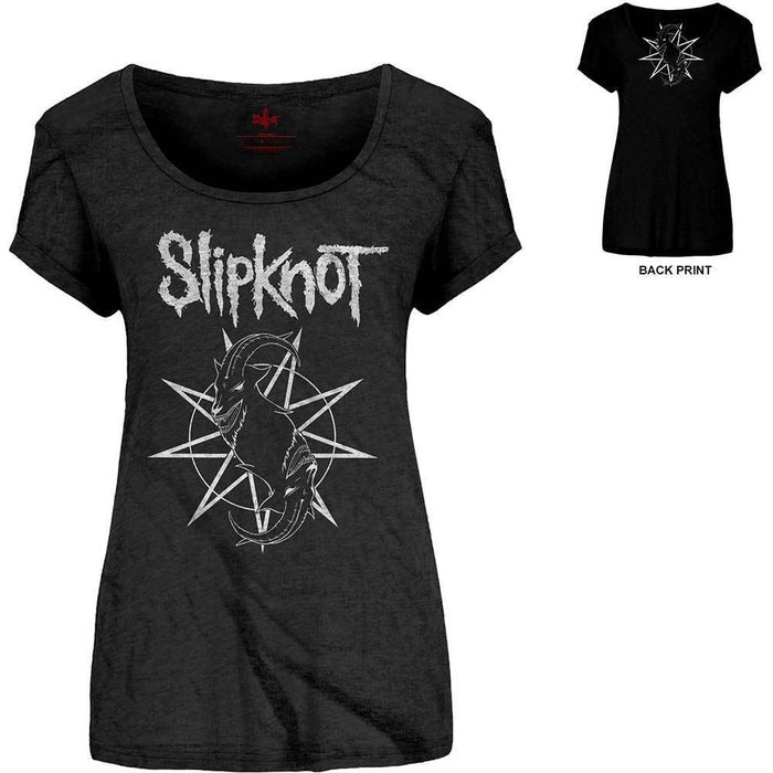 T-Shirt - Slipknot - Goat Star Logo - Lady-Metalomania